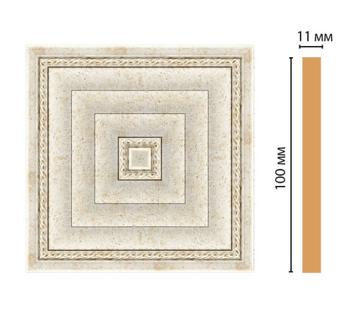 Вставка декоративная цветная DECOMASTER 100х100х11 мм полистирол 156-2-41