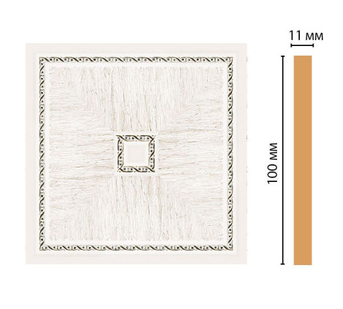 Вставка декоративная DECOMASTER 156-2-7D 100х100х11 мм полистирол 156-2-7D