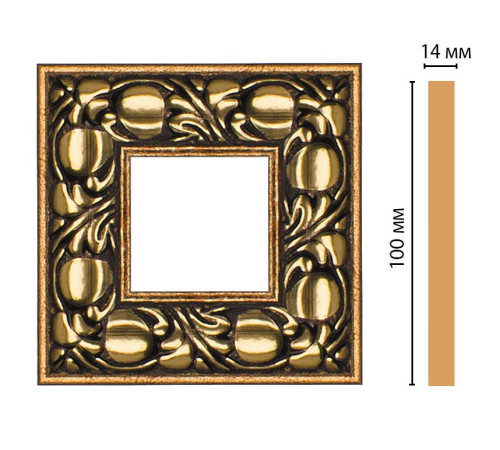 Вставка декоративная DECOMASTER 157-2-57 100x100x14 мм 157-2-57