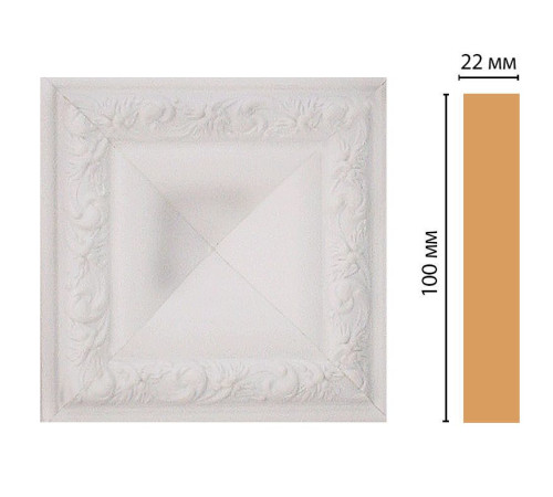 Вставка декоративная DECOMASTER D207-115 100х100х22 мм D207-115