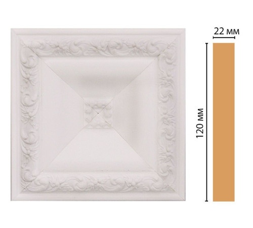 Вставка декоративная Decomaster D208-115 120x120x22 мм D208-115