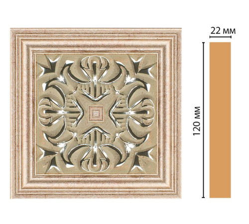 Вставка декоративная DECOMASTER D208 120х120х22 мм D208-59