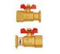 Кран шаровой запорный Meibes латунный FL х ВР 1 1/4 с фланцем M61840