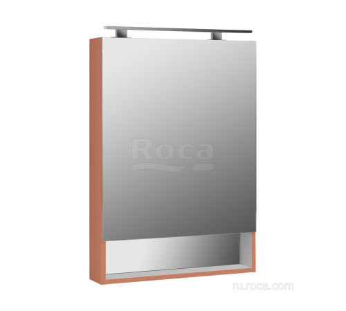 Зеркальный шкаф Roca The Gap 600х850х129 мм LED-подсветка терракота ZRU9307840