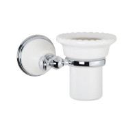 Стакан подвесной Tivoli World Harmony 109 керамический белый хром TWHA109bi/cr