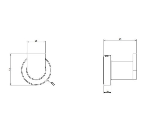 Крючок для полотенец подвесной Gessi Emporio Accessories хром 38921#031
