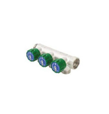 Коллектор модульный Hoger 3/4 x 3/4 EK 3 контура вентили 90° латунь EMW0103T