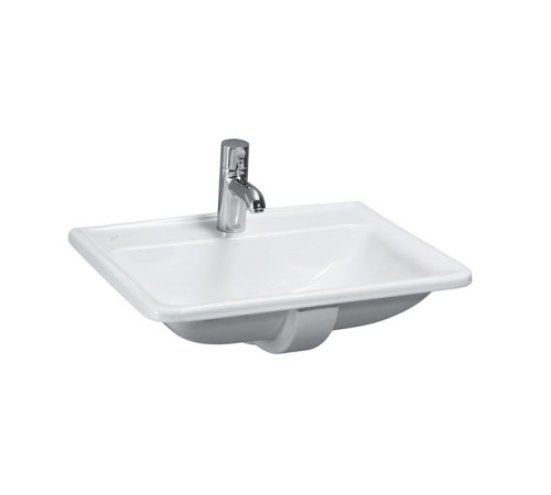 Раковина Laufen Pro S 56х44х20 см встраиваемая сверху 1 отв. без перелива белый 8.1396.1.000.104.1