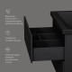Тумба под раковину подвесная AM.PM Gem 75 см 2 ящика черный матовый M90FHX07522BM