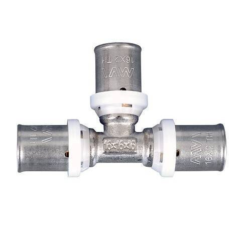 Тройник равнопроходной Comap SkinPress 26 мм пресс латунь PF54006