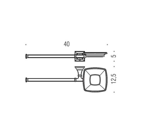 Мыльница с полотенцедержателем Colombo Design Portofino DX хром B3274D.CR-VAN