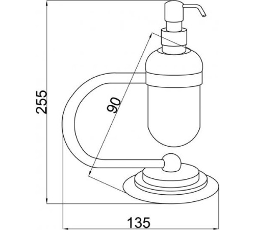 Дозатор для жидкого мыла настольный Boheme Murano хром 10909-CR