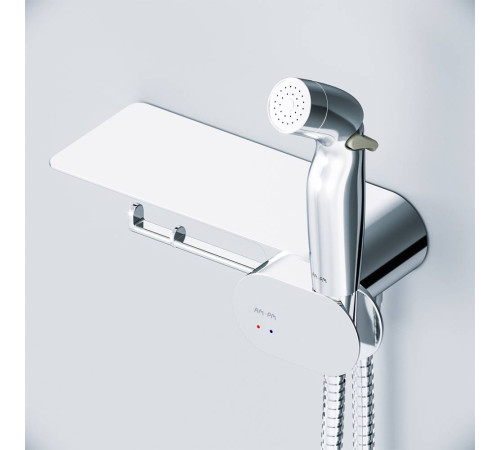 Смеситель встраиваемый с гигиеническим душем и полкой AM.PM Like F0202600