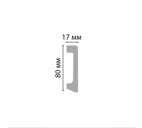 Плинтус DECOMASTER D235-83 ДМ 80х17х2400 мм D235-83 ДМ