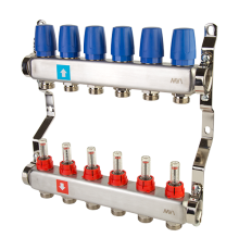 Коллекторная группа Hogart Premium 1 x 3/4 EK 6 выходов с расходомерами HOGMS50606