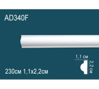 Молдинг Perfect AD340F полиуретановый гибкий 2000х25х12 мм AD340F