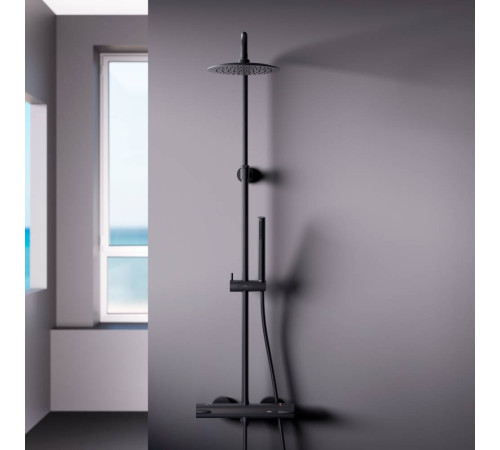 Душевая система Damixa Scandinavian Pure с термостатом черный матовый 936800300