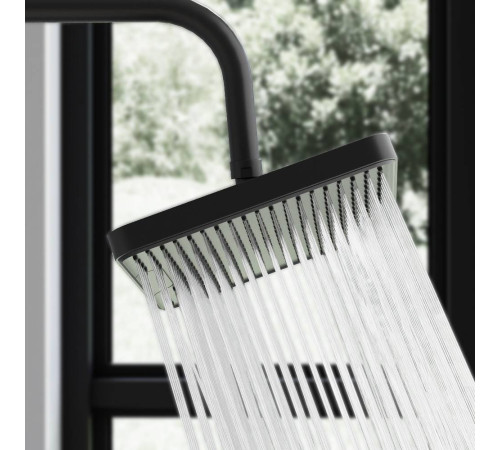 Душевая система AM.PM Merkur со смесителем-полкой черный матовый 940730300