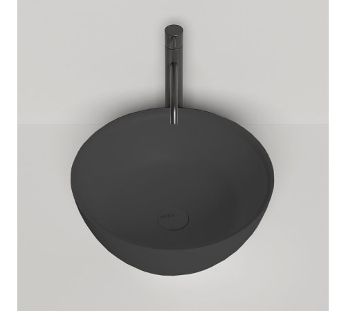 Раковина накладная Salini Alda 02 42.5х42.5х15.5 см S-Sense черный RAL 9005 1102110GRF