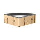 Полочка для душа угловая Keuco Elegance подвесная brushed brass/anthracite 11657250001