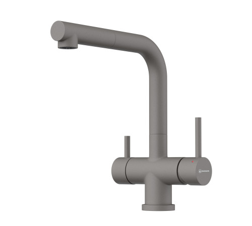 Смеситель для кухни Omoikiri Takamatsu-S GR с выдвижным изливом под фильтр leningrad grey 4994562