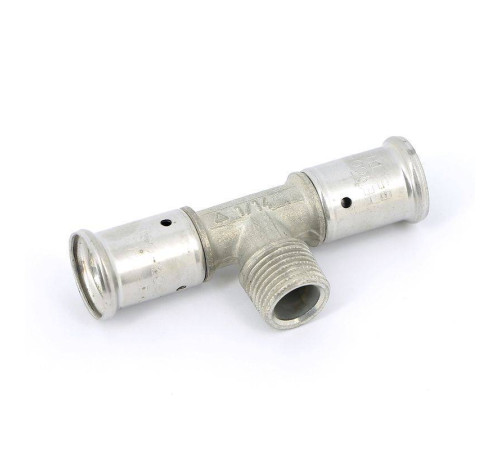 Тройник пресс латунный HENCO с наружной резьбой 20x1/2x20 14P-200420