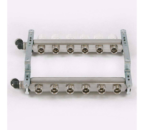 Коллекторная группа из нержавеющей стали Uni-Fitt 315S с регулировочными и термостатическими вентилями 1 x 3/4 EK 6 выходов 451I4306