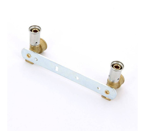 Водорозетка пресс-В двойная на планке HENCO 16х1/2х16 28P-16041604