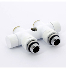 Узел ручной прямой Carlo Poletti с запорным клапаном белый V48500EE