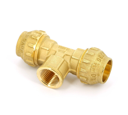 Тройник обжимной Tiemme 20х1/2х20 мм внутренняя резьба 3400043