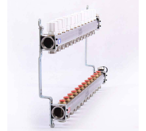 Коллекторная группа из нержавеющей стали Uni-Fitt 315S с регулировочными и термостатическими вентилями 1 x 3/4 EK 12 выходов 451I4312