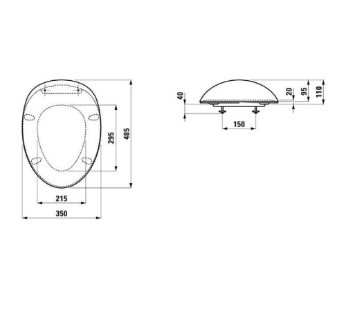 Сиденье для унитаза Laufen Alessi One 48.1x35x10.7 см с микролифтом белый 8.9297.1.000.000.1
