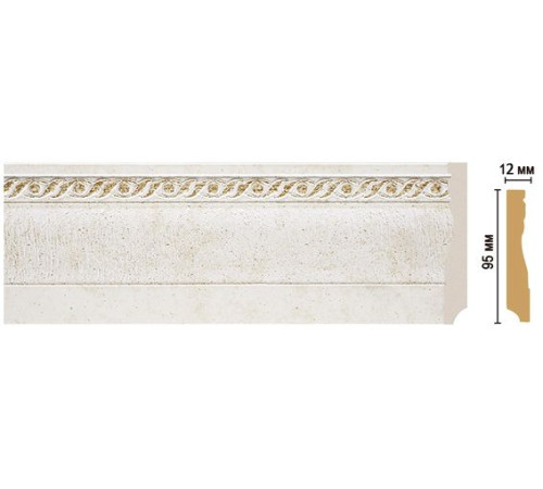 Плинтус напольный DECOMASTER 153-40 ДМ 95х12х2400 мм 153-40 ДМ