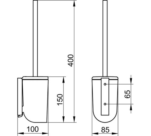 Колба для ершика пластиковая KEUCO ELEGANCE NEW белая 11664 000100