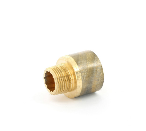 Переходник круглый Viega 3/4 x 1 НВ бронза 507056