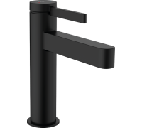 Смеситель для раковины Hansgrohe Finoris 113 мм со сливным гарнитуром черный матовый 76020670
