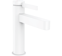 Смеситель для раковины Hansgrohe Finoris 113 мм со сливным гарнитуром белый матовый 76020700