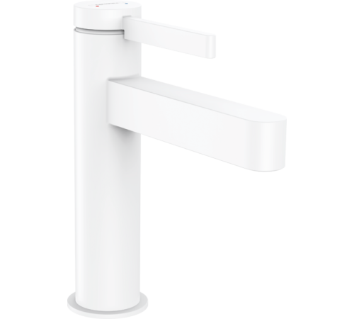 Смеситель для раковины Hansgrohe Finoris 113 мм со сливным гарнитуром белый матовый 76020700