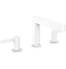 Смеситель для раковины Hansgrohe Finoris на 3 отверстия 113 мм с донным клапаном Push-Open белый матовый 76033700