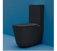Унитаз-моноблок Kerasan Tribeca 60х35 см с креплением WB5N черный матовый 750990/511731/378131