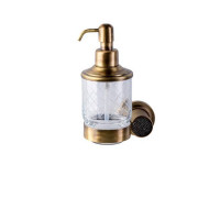 Дозатор для жидкого мыла Boheme Royal Cristal подвесной бронза 10932-BR