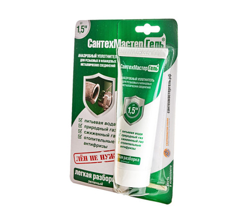 Гель-герметик анаэробный СантехМастер Зеленый 60 г 61030
