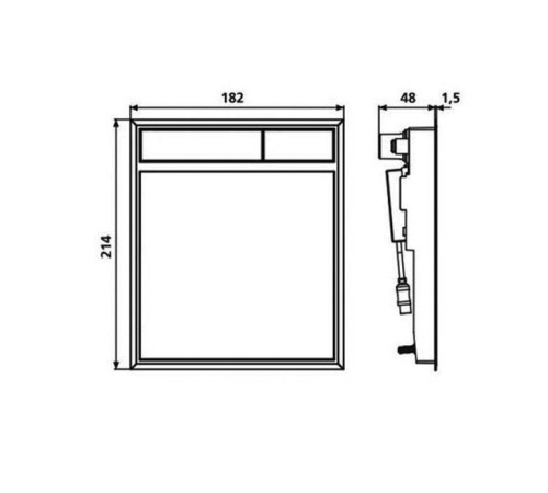 Панель управления SANIT LIS стекло черное/хром 16.734.00.0046