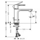Смеситель для раковины Hansgrohe Rebris S 110 с донным клапаном хром 72517000