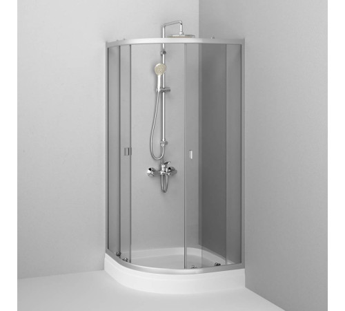Душевое ограждение AM.PM X-Joy 90х90 см с поддоном матовый хром W88E-205-090MT64