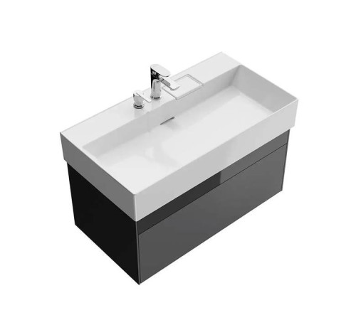 Тумба подвесная Kerama Marazzi Logica 86.8x46x40.3 см 2 ящика стальной серый LOG.90.2\ST