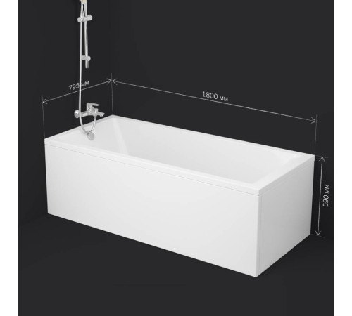 Ванна акриловая AM.PM Gem 180х80 см W93A-180-080W-A