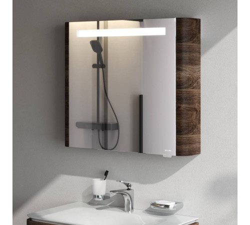 Зеркальный шкаф с подсветкой AM.PM Inspire V2.0 80 см правый орех M30MCR0801NF