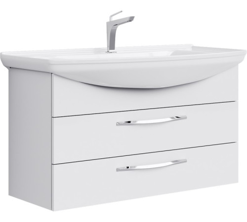 Тумба под умывальник подвесная AQUATON Аллегро 2 ящика белая 1020х536х350 мм Agr.01.10/2