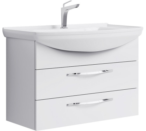 Тумба под умывальник подвесная AQUATON Аллегро 2 ящика белый 865х586х485 мм Agr.01.08/2